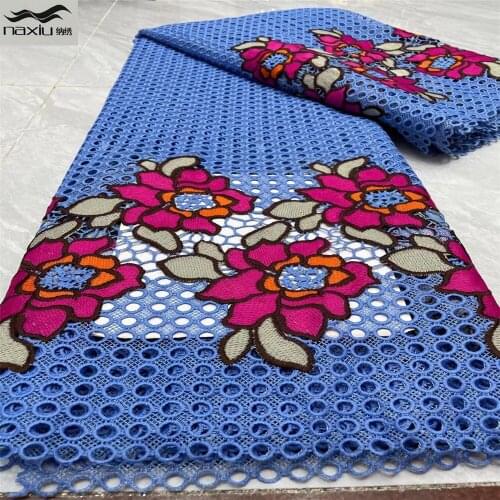 Madison New African Lace Fabric 2021 French Guipure Cord Laces Fabric Flower Embroidery Lace Fabrics For Nigerian Party Dress