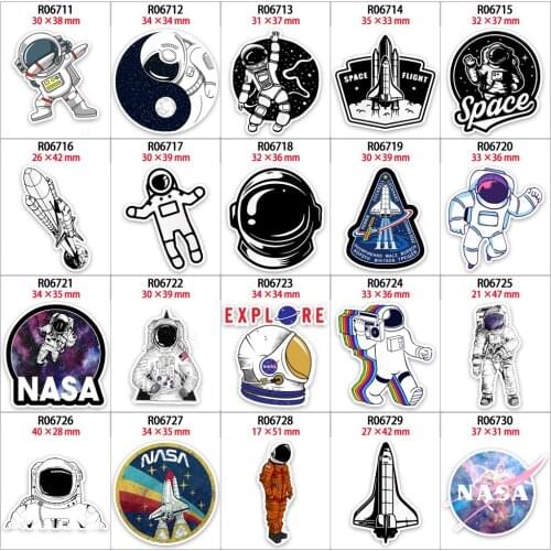 New Lovely Astronaut Character 30Pcs/lot Planar Resins Flatback for DIY Holiday Decoration Crafts Accessories R0671 R0672
