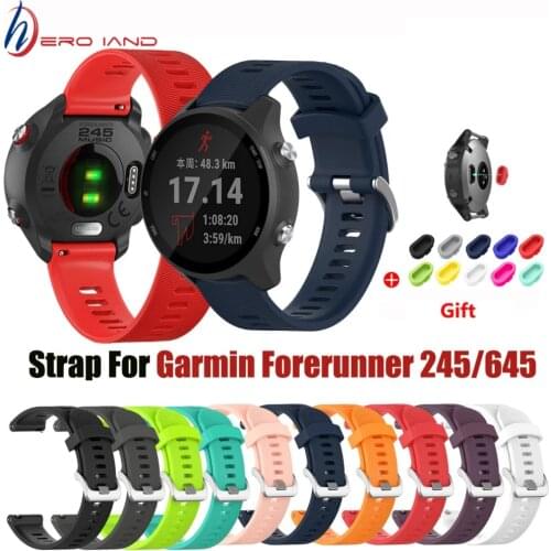 Offical Strap For Garmin 245 Silicone Watch Band Sports Strap For Forerunner 245M/645/Vivoactive 3/Venu/Venu SQ Bracelet Correa