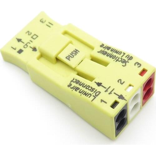 Origin 873-903 10Pcs 2In-4Out Lighting Uminaire Disconnect Connector Cable Screw Fixed Connector 3 Contacts Clamp VDE UL PSE