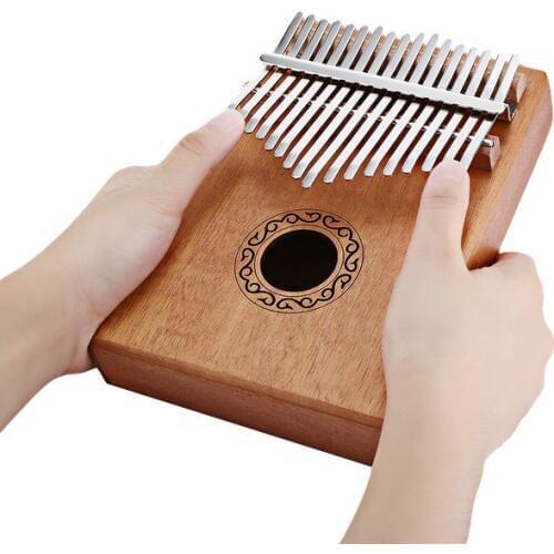 17 Keys Kalimba Thumb Piano High-Quality Wood Mahogany Body Musical Instrument With Learning Book Tune Hammer for beginner