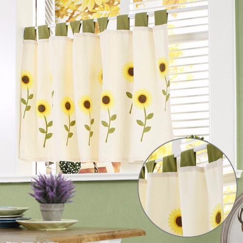 Sunflowers Curtains Butterfly Modern Living Room Kids Room Tulle Curtains Window Bedroom Thicken Curtains