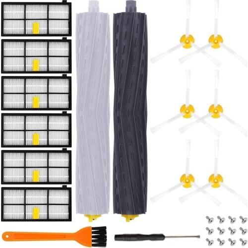 Replacement Accessory Kit Compatible for Roomba 800 900 Series 805 , Filter,Side Brushes,Screws,Brush Cleaning Tool