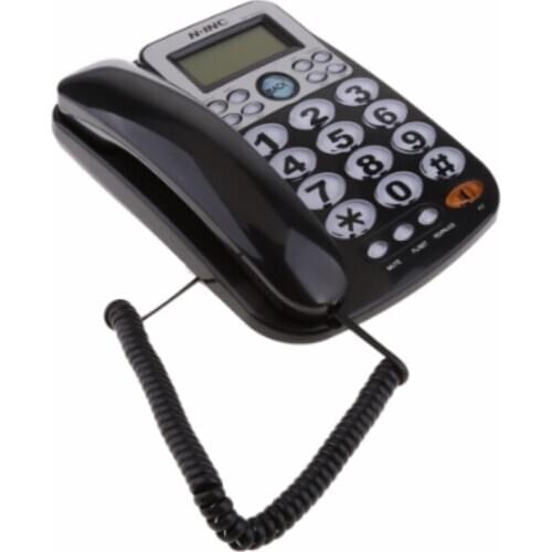 Caller ID phone home office is now hands-free white Universal Corded Landline Phone Home Office Business Desk Telephone New