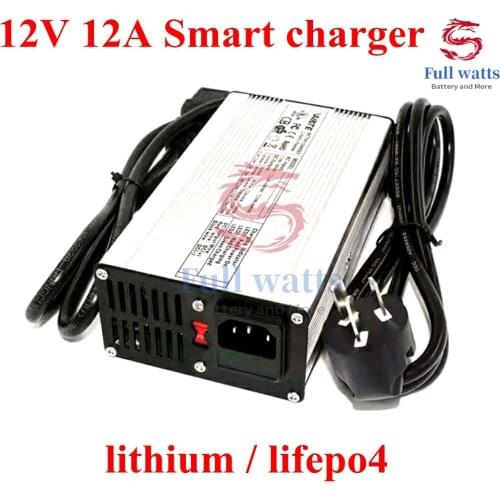 LIfepo4 4s 12V 10A fast smart charger 14.6v lithium chargers DC output for 12.8v battery automatic shut-off for solar power pac