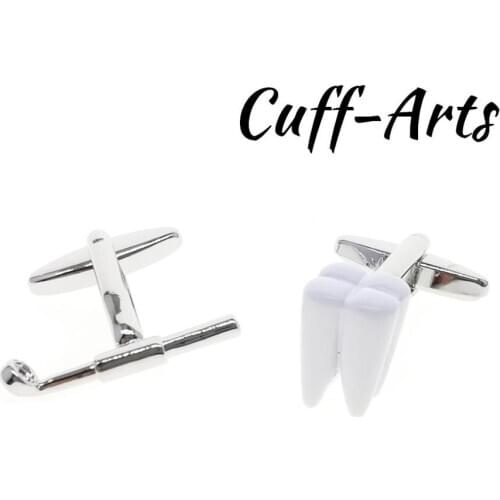 Cufflinks Tooth and Dentists Inspection Mirror Cufflinks Gifts for Men Gemelos Les Boutons De Manchette by Cuffarts C10605