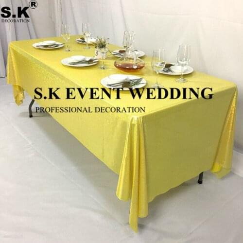 1PCS Rectangle Glitter Sequin Table Cloth Rectangle Wedding Tablecloth Event Dining Banquet Decoration