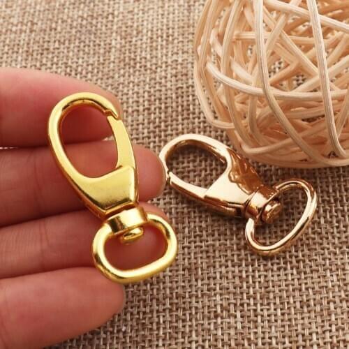 10 PCS Gold/Pale Gold Lobster Swivel Clasps Hook Claws Carabiner Snap Buckle Gate Bag Purse Strap Handbag Snap Purse Hook