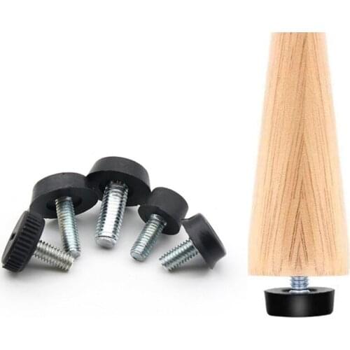 12pc Adjustable Screw feet M8 Bolt Increase level Floor Protector leg pad Sofa Cabinet Table Mute anti-skid Furniture Hardware