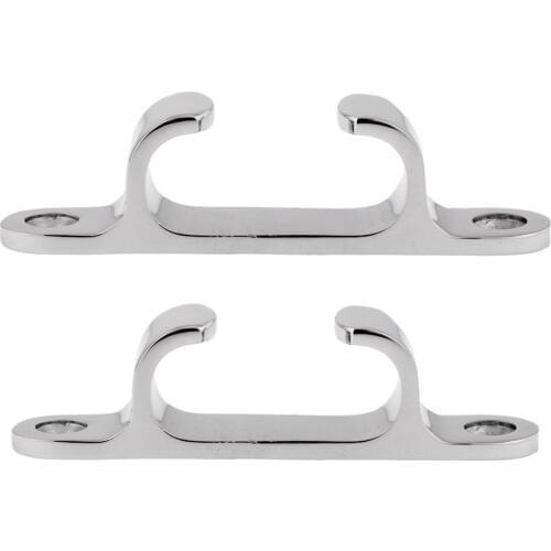 2pcs Straight Bow Chock Fairlead Boat Cleat Dock Line Cleat Mooring Hardware S (100mm),L (152mm)