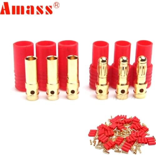 5/10 Pair AMASS 3.5mm three-core 3X3.5mm Bullet Connectors with Housing for Brush less Motor install