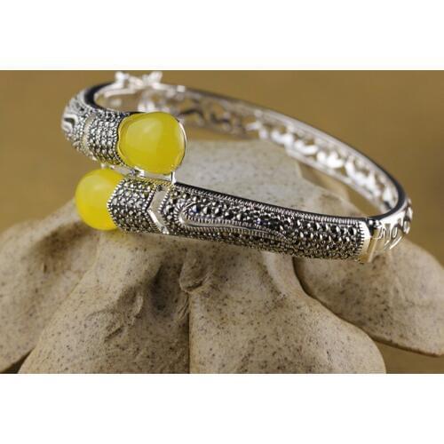 2018 Rushed Bangle Product Exquisite S925 Pure Ms Tai Yin Hua You Carve Patterns Or Designs On Woodwork Pomegranate Bracelet