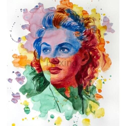 5D DIY Diamond Painting Watercolor woman avatar Cross Stitch Needlework Diamond Mosaic Embroidery Handmade mural Home Decoration