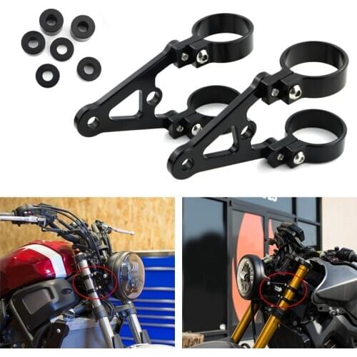 Fit For BUELL M2 Cyclone Motorcycle Accessories Front Fork Tubes CNC Round Mount Headlight Bracket Aluminum Black 43mm
