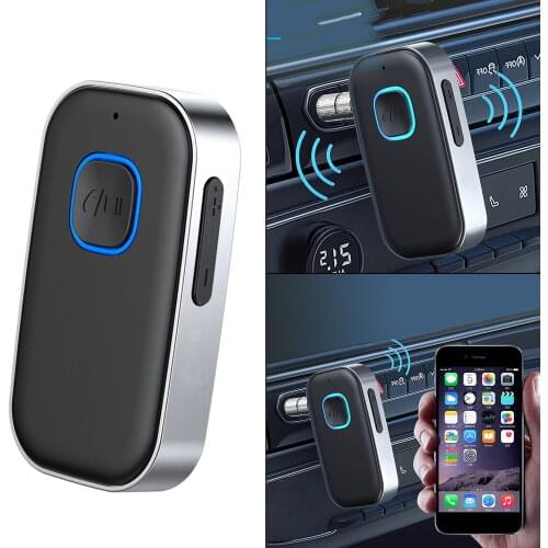 Bluetooth 5.0 Car Receiver Intelligent Noise Reduction Stereo Built-in Mic for Home Stereos Wired Headphones Voice Notification