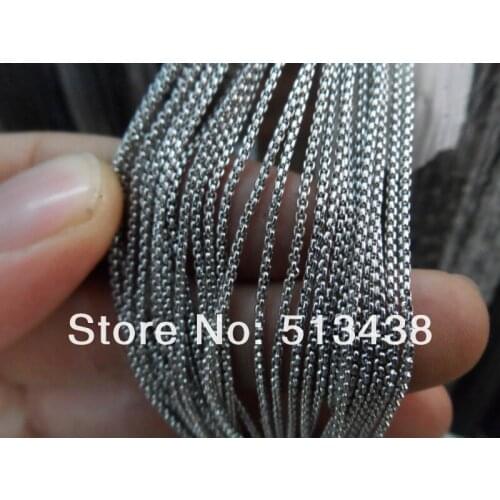 Free ship! 100 meters lot good quality fine Stainless Steel 2.3mm thin box chain.jewelry finding DIY women necklace in Bulk