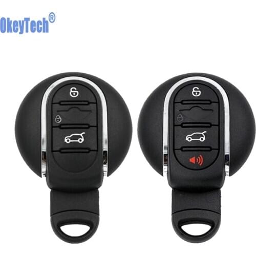 OkeyTech Smart Remote Control Car Key Shell For BMW Mini Cooper 2015 2016 2017 2018 2 3 Buttons Case Cover Fob Blank Uncut Blade