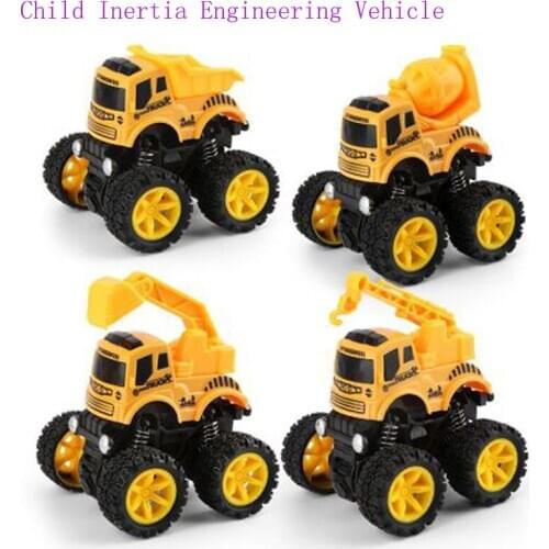 Children Inertial engineering vehicle Excavator crane Loading car Mixer truck model toy car for kids' childhood