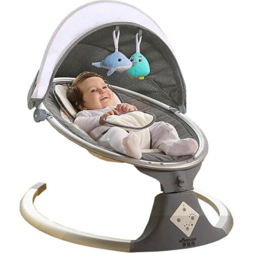 Baby Electric Smart Rocking Chair Newborns Bracket Sleeping Cradle Bed Child Comfort Reclining for Toddler 0-3 Years Old Infant