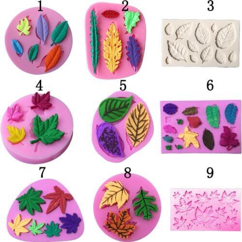 DIY Maple Leaf Silicone Cupcake Baking Mold Christmas Fondant Cake Decorating Tools Gumpaste Chocolate Candy Clay Moulds