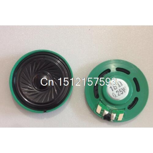 2Pcs 0.25W 16 ohm 35mm Round Green Plastic Magnet Electronic Speaker Loudspeaker