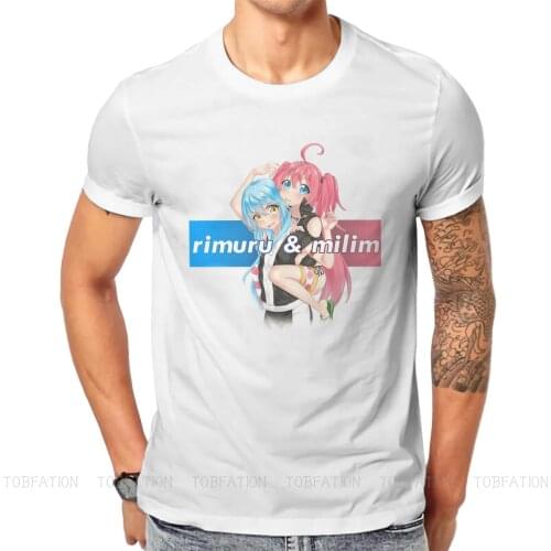 Rimuru and Milim That Time I Got Reincarnated as a Slime T Shirt Vintage Loose Crewneck TShirt Harajuku Mens Clothing