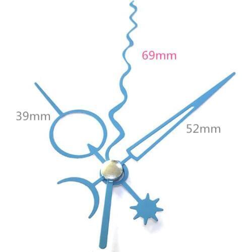 Repair Clock Quartz Mechanism Home DIY Clock Movement Parts replace accessories Kit For Quartz Clock pink Wavy hands with hook