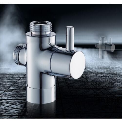 Brass Diverter Valve 3 way Water Separator Shower Tee Adapter Adjustable Shower Head Diverter Valve Bathroom Accessories