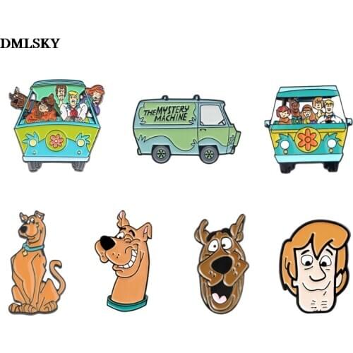 MD073 DMLSKY Cartoon Enamel Pins backpack Metal badge Women and Men Clothes Brooch Shirt Collar Pin Jewelry Gifts