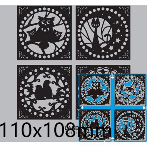 Metal Cutting Dies Owl Bird Cat Butterfly New Scrapbook Decoration Template Embossing DIY Paper Card Craft 110*108mm