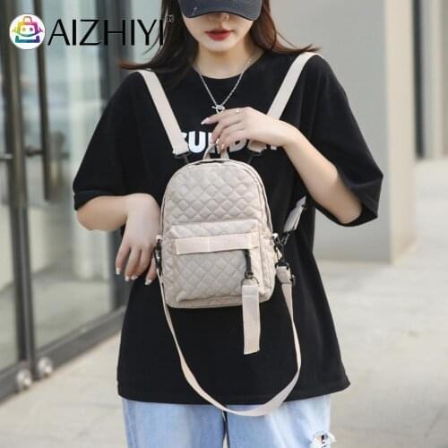 Fashion Women Lattice Pattern Crossbody Messenger Bag Casual Ladies Solid Color Small Handbags Backpack