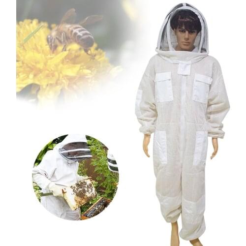 Beekeeping Clothing Suit Full Body 3 Layer Ventilated Bee Protection Suit Veil Hat Clothes For Beekeeper Supplies