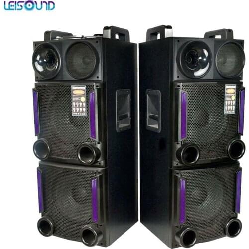Rechargeable Wireless BT DJ Bass Pair Speaker Double 12 Inch party speaker with microphone
