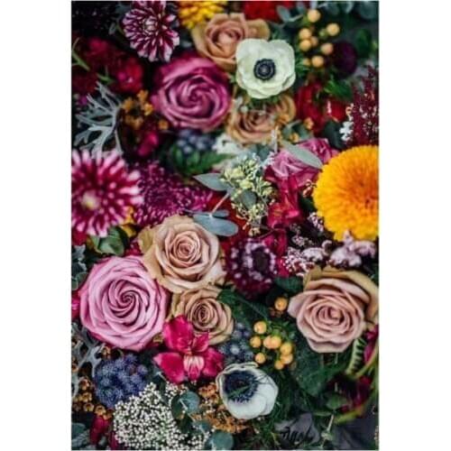 Full square diamond painting colorful rose flowers rhinestone embroidery picture diamond dotz toys mosaic art wall sticker decor