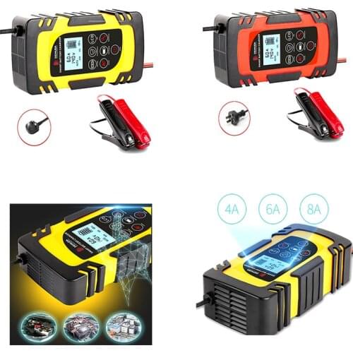 Fully-Automatic 12V 24V Lead-acid Smart Battery Charger Maintainer Charger Fast Charge Over Fire-proof Temperature Protection
