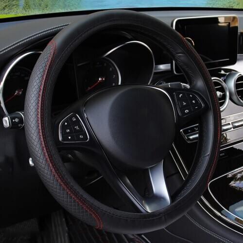 Car Steering Wheel Cover Set Skidproof Auto Steering Wheel Cover Anti Slip Universal Faux Leather Car-styling Car Accessories