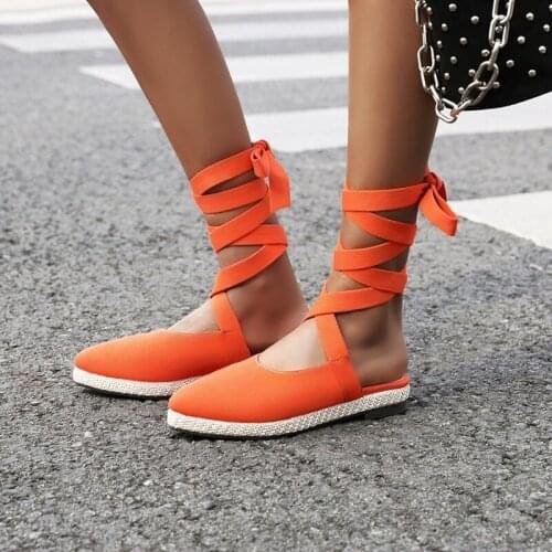 New summer pointed toe thick soles cross strap sandals for women-X-95