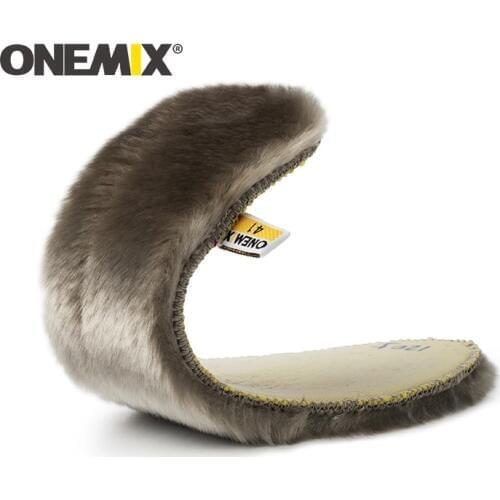 ONEMIX Men Women Shoes Insole Winter Thermal Lightweight High Quality Fur Insoles Unisex Comfortable Soft Pads For Casual Shoes