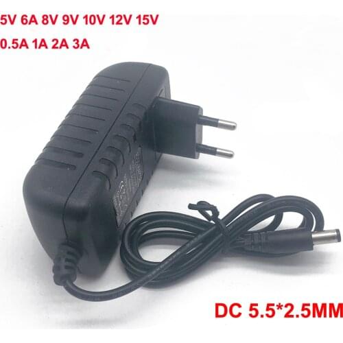 AC 110-240V DC 5V 6V 8V 9V 10V 12V 15V 0.5 1A 2A 3A Universal Power Adapter Supply Charger adapter Eu Us for LED light strips