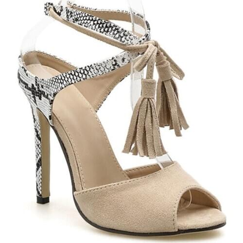 2020 Spring Summer Europe and the United States New Roman Shoe Fish Mouth SandalsRetro Super-high Heels Large Size Black Shoes