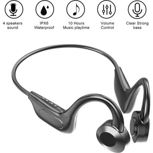 VG02 headset TWS wireless Bluetooth Headphones Earbuds Stereo Sound Music Headset Earbuds For Smart Phone Air bone conduction