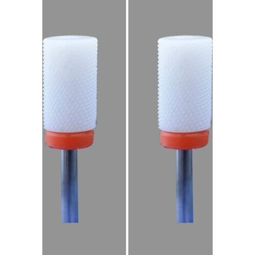 White-2PCS -Ceramic Nail Drill Bit - Large Barrel Bit - (0083.066)