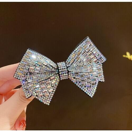 MWsonya New Korean Shiny Bow Hairpins for Women Girls Elegant Peal Elegant Hair Clips Hair Accessories Hair Jewelry
