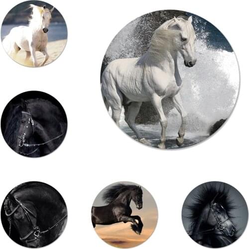 Frederik Great Beauty Horse Icons Pins Badge Decoration Brooches Metal Badges For Clothes Backpack Decoration 58mm