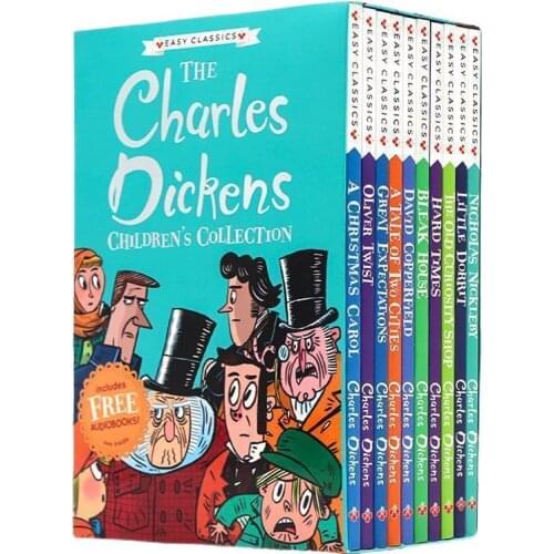 10 Books/Set The Charles Dickens English Reading Books Children Collection Gifts