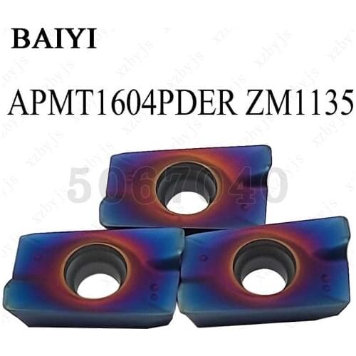 10pcs APMT1604PDER ZM1135 carbide inserts turning tool cutter milling blade CNC metal lathe tools APMT1604PDER milling cutting