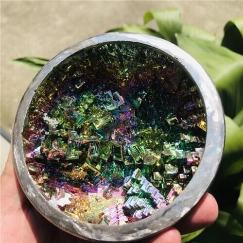 150mm-160mm Rainbow Color raw Natural Bismuth Crystal Mineral Rough Metal Ore Crystals for 7 Chakra Healing Decorative