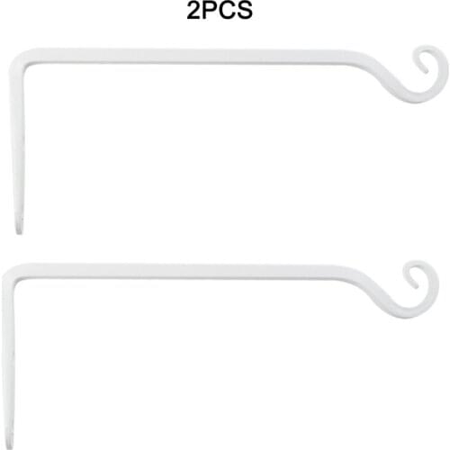 2pcs Professional Wrought Iron Metal Wall-Mounted Hanging Wind Chimes Holder Basket Bracket Home Bird Feeding Plant Flower Pot