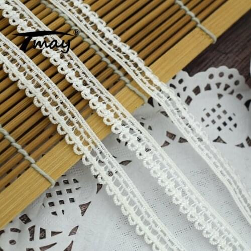 #921 Ruffle White Elastic Stretch Lace Trimming 5 yards/lot Diy Sewing Garment Accessories Small Stretchy Lace Trim for Underwea