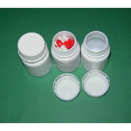 60 ml 20pcs burglarproof caps! medical plastic bottles for empty capsules,capsules,pills,granules,pellets etc--PE material